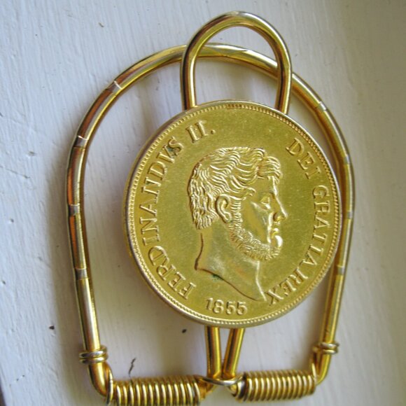 Gold Coin Money Clip - Picture 1 of 5